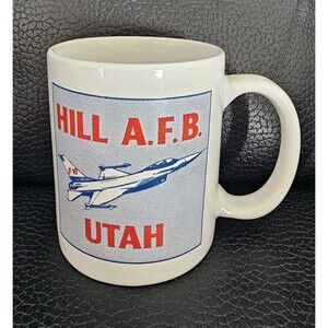 Hill Air Force Base A.F.B. Utah Coffee Mug  F 16 Fighter Jet Fighting Falcon